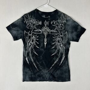 Ring Of Fire Y2K T-Shirt Tee Men's Medium Grunge Goth Emo Style Skater Graphic